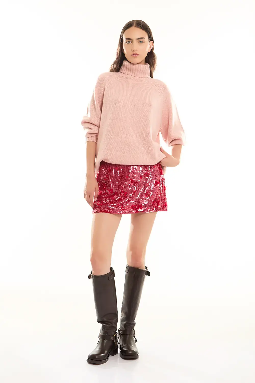 P.A.R.O.S.H. MINI GONNA PAILLETTES Spedizione Gratuita