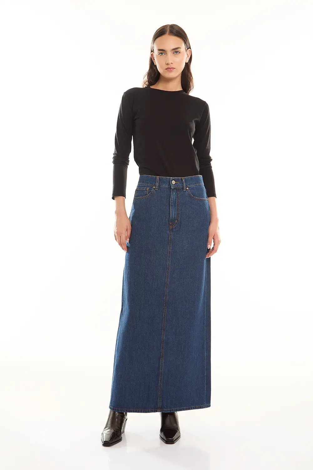 P.A.R.O.S.H. GONNA LUNGA DENIM Affare Del Giorno