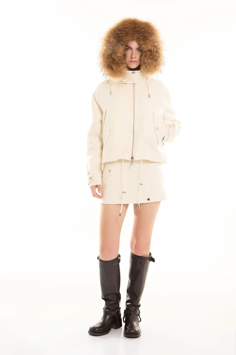 P.A.R.O.S.H. GIUBBOTTO CON PELLICCIA Latest stili