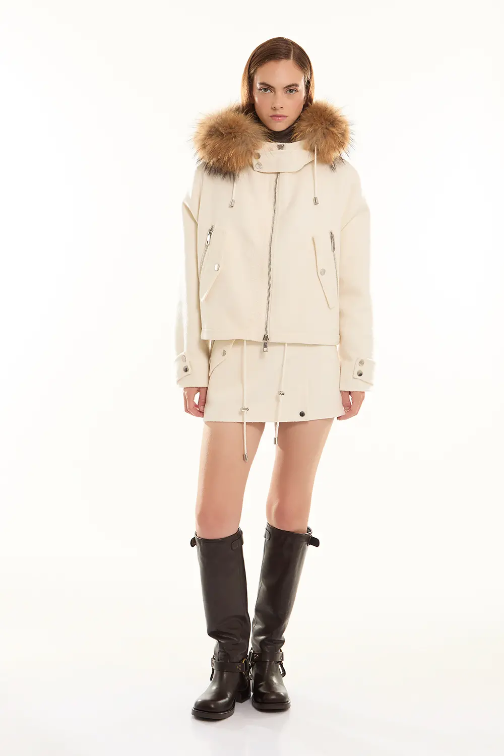 P.A.R.O.S.H. GIUBBOTTO CON PELLICCIA Latest stili
