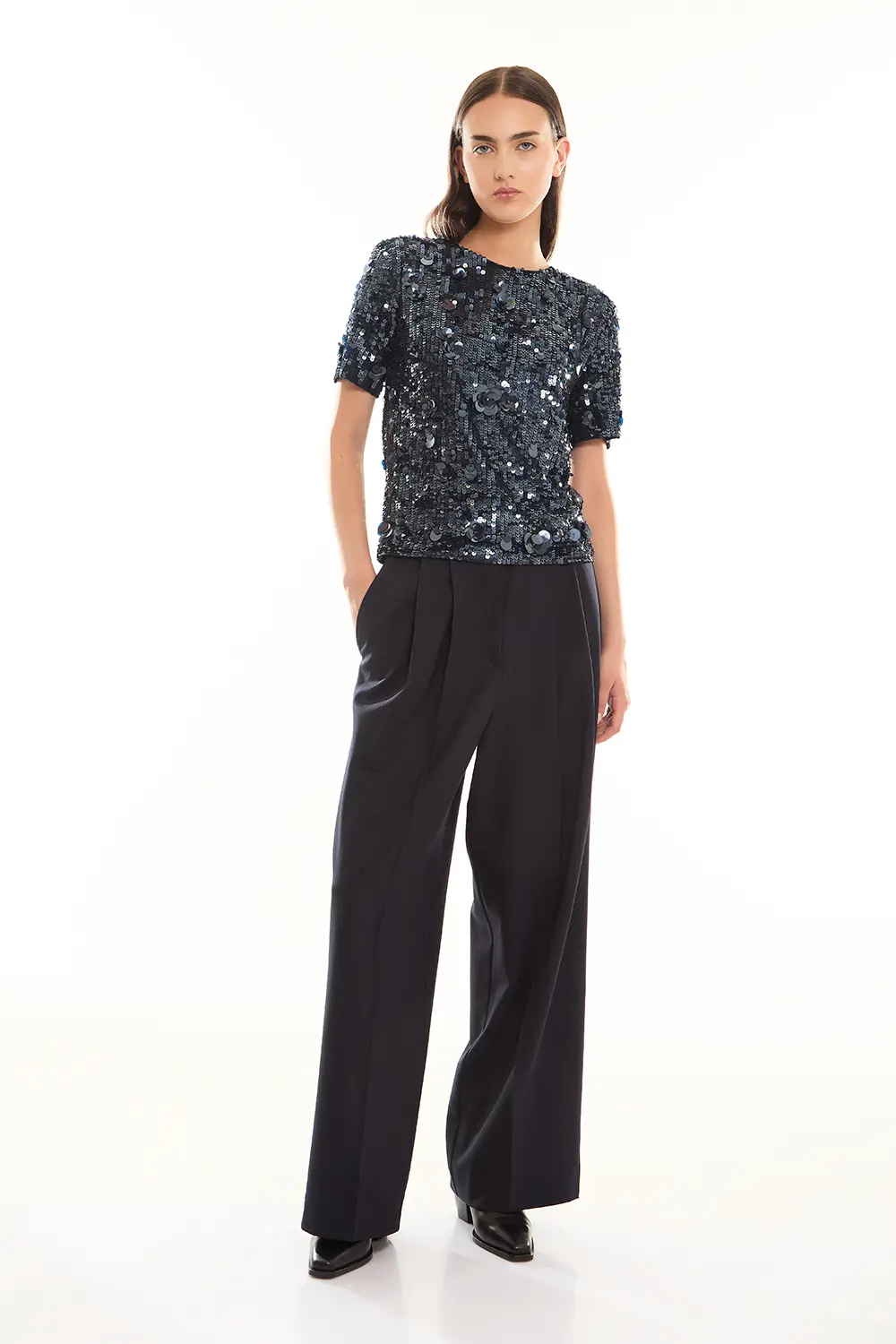 P.A.R.O.S.H. BLUSA FULL PAILLETTES Economico