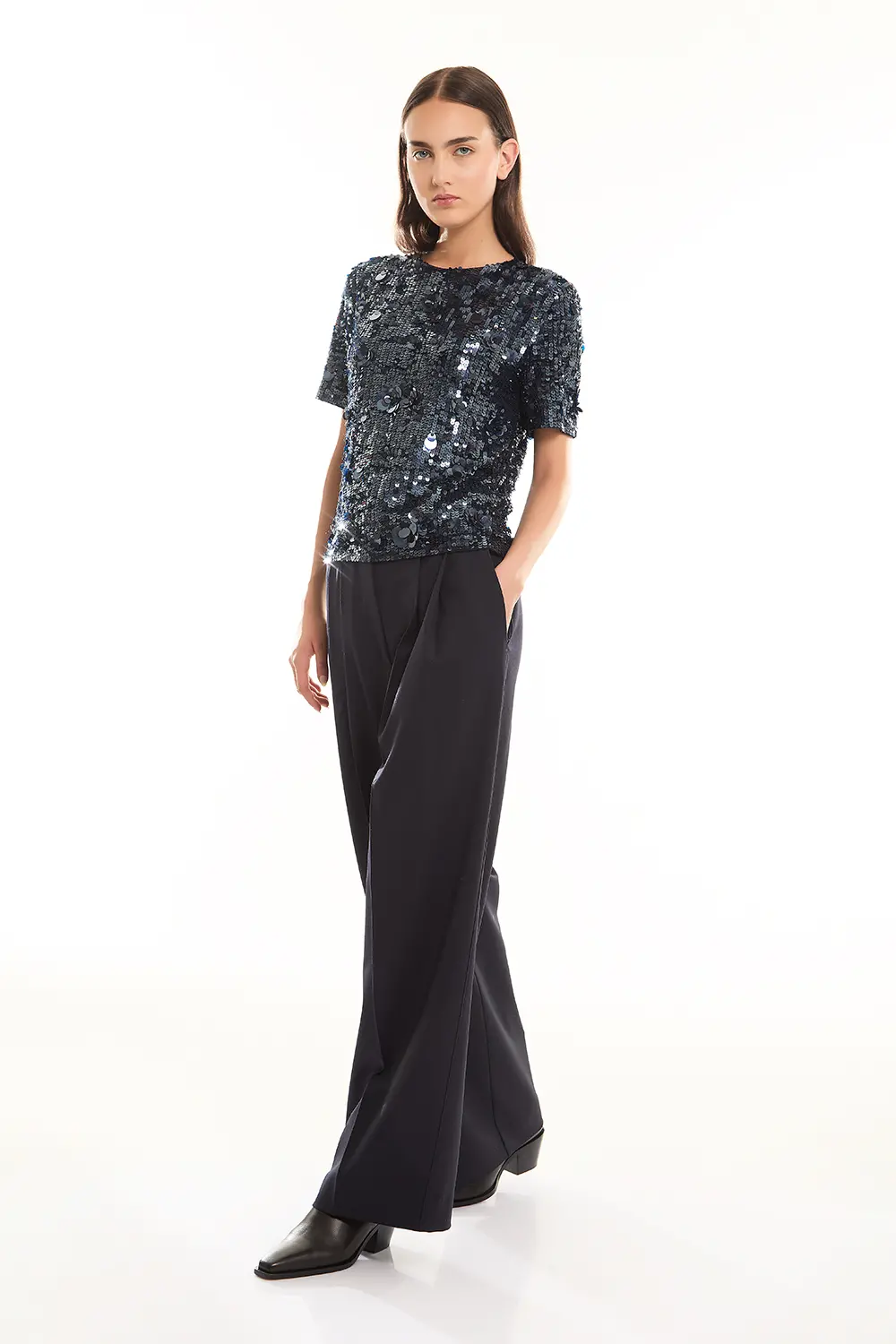 P.A.R.O.S.H. BLUSA FULL PAILLETTES Economico