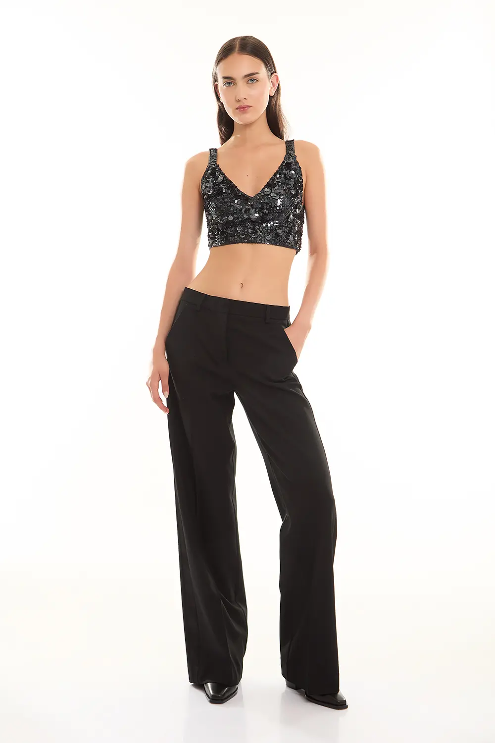 P.A.R.O.S.H. TOP CROP FULL PAILLETTES Online