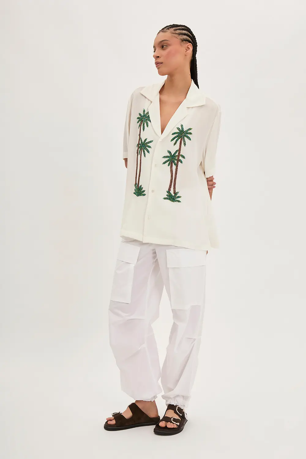 P.A.R.O.S.H. CAMICIA RICAMO PALMA Negozio online di fabbrica