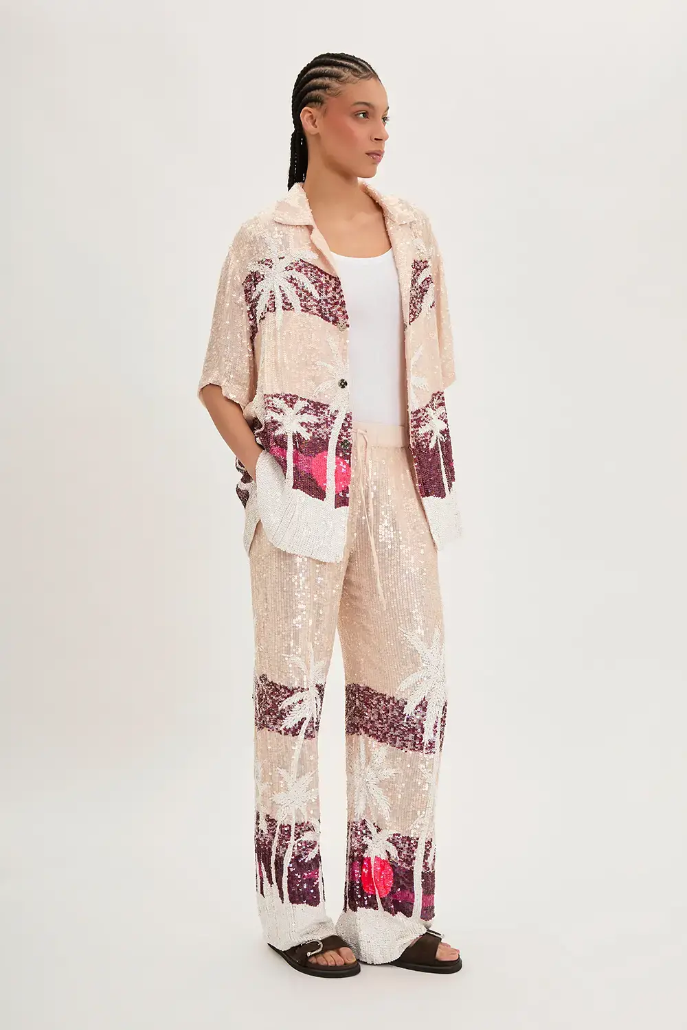 P.A.R.O.S.H. CAMICIA PAILLETTES PALME Offerta speciale