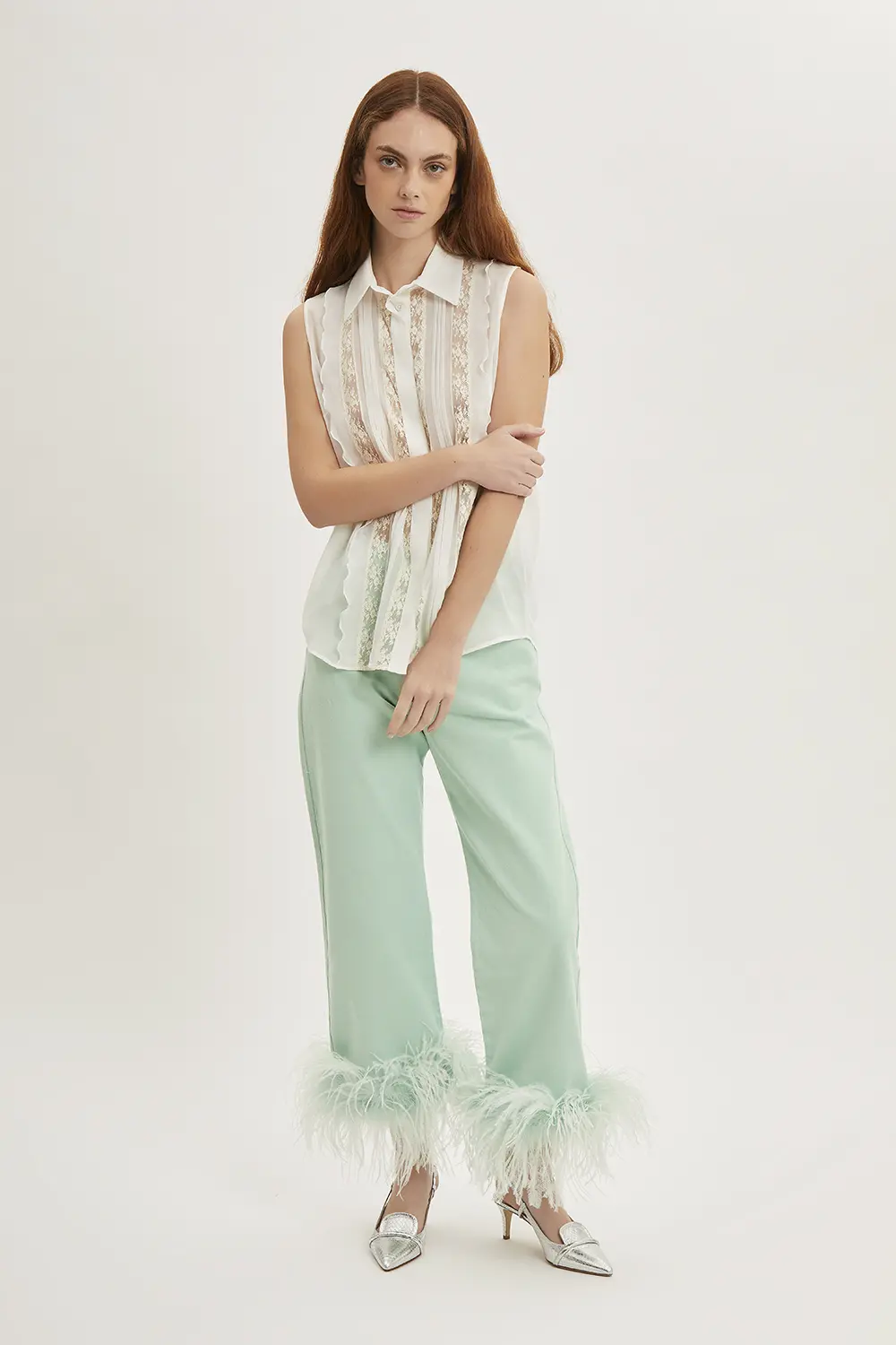 P.A.R.O.S.H. PANTALONE CON PIUME Offerta per la Festa della Mamma