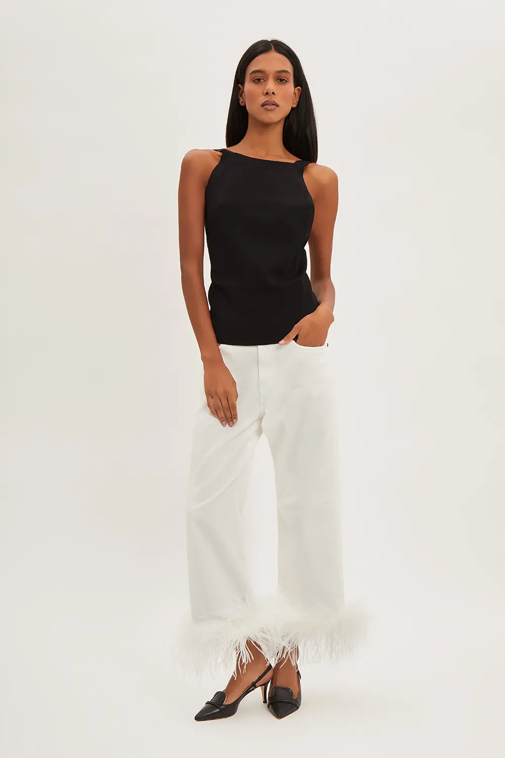 P.A.R.O.S.H. PANTALONE CON PIUME Offerta San Valentino