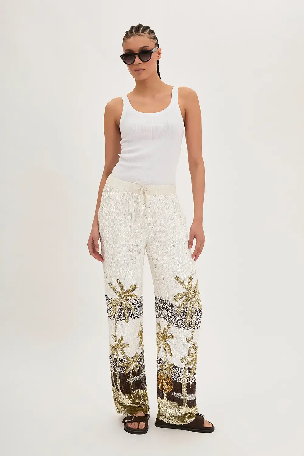 P.A.R.O.S.H. PANTALONE PAILLETTES PALME Nuovi prodotti