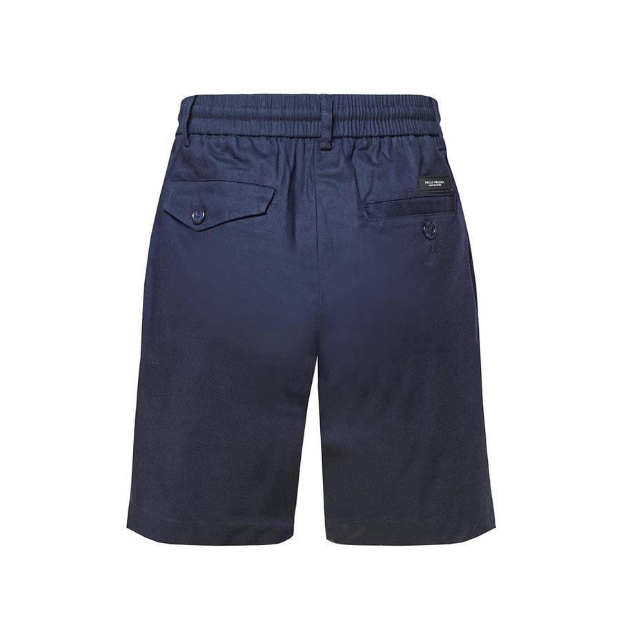 Paolo Pecora Bermuda in Tela di Cotone Blue Navy Outlet