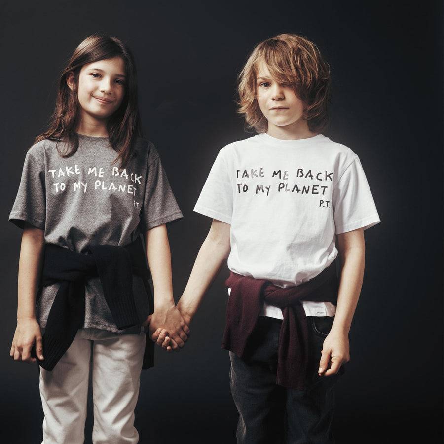 Paolo Pecora T-shirt in Jersey Bianca "Planet" by Pietro Terzini In Saldo