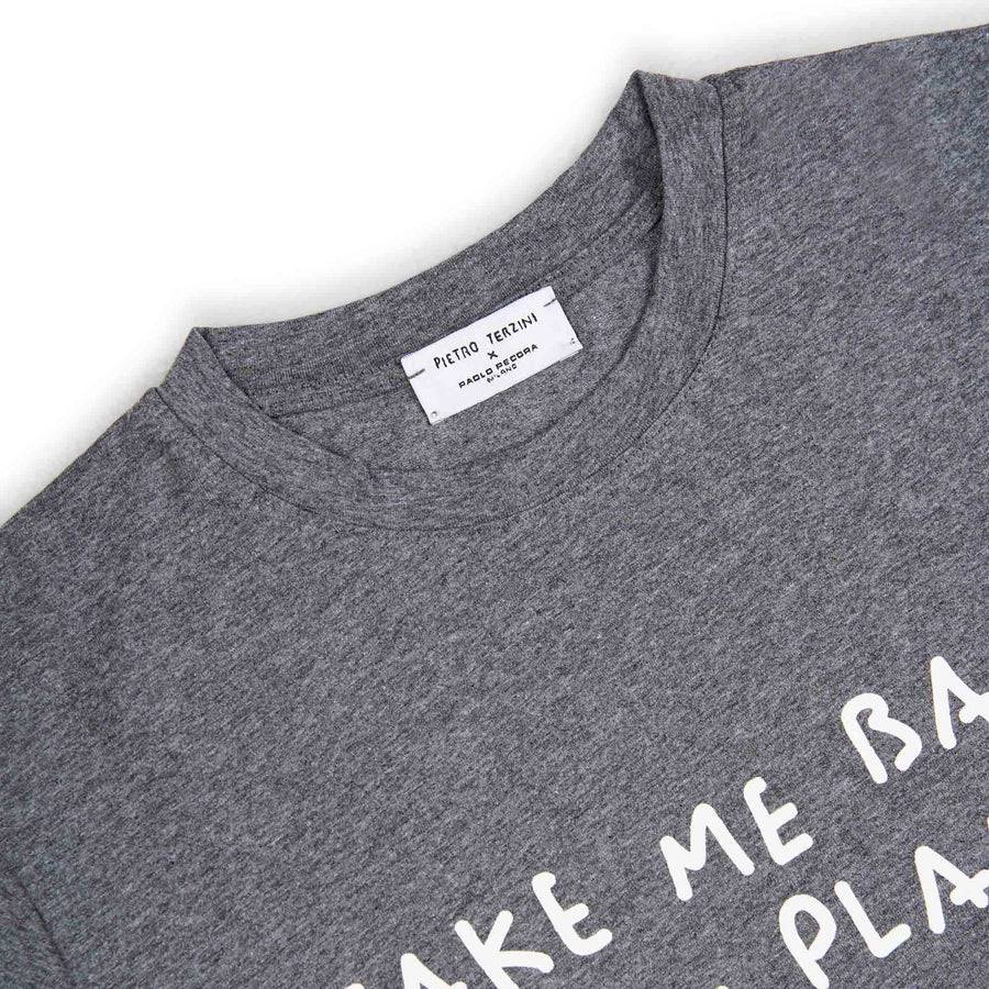 Paolo Pecora T-shirt in Jersey Grigio Melange "Planet" by Pietro Terzini Moda