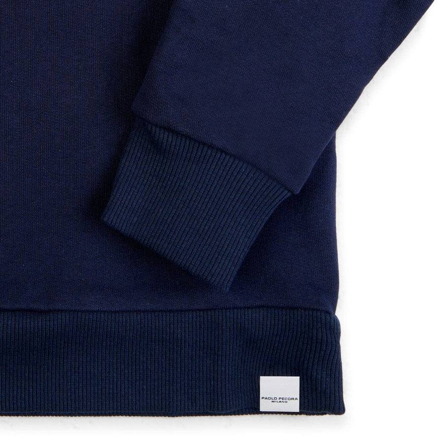 Paolo Pecora Felpa Girocollo Blu Navy "Planet" by Pietro Terzini Italy