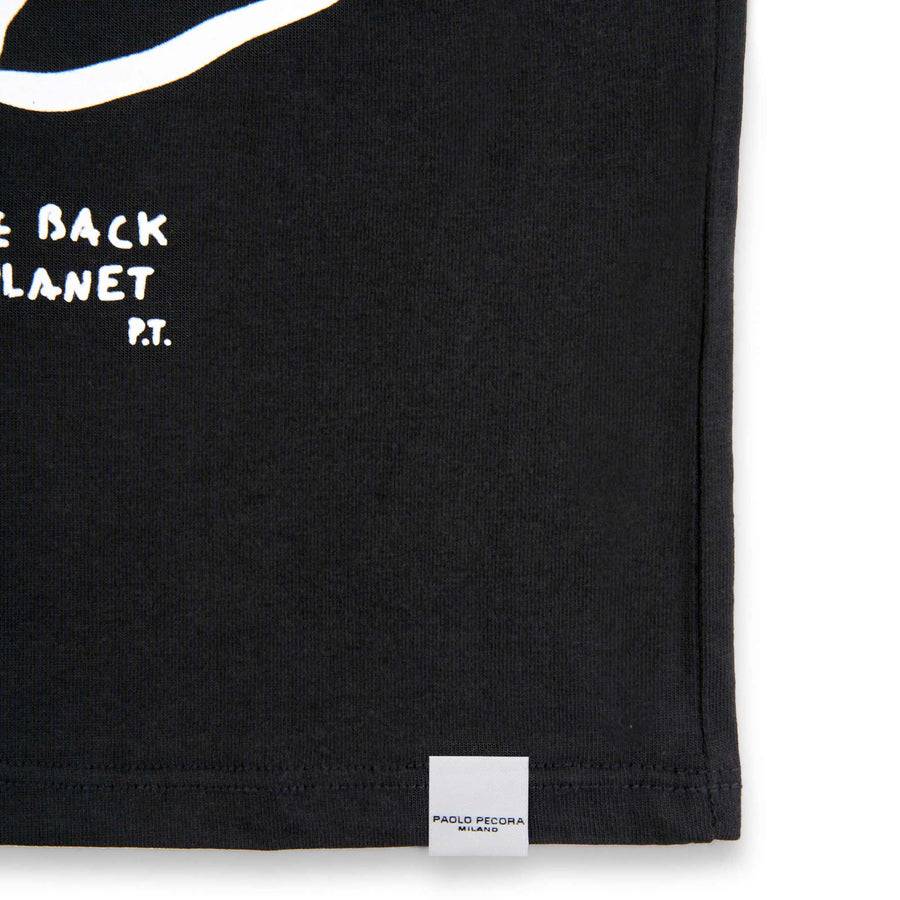 Paolo Pecora T-shirt in Jersey Nera "Space" by Pietro Terzini In Linea