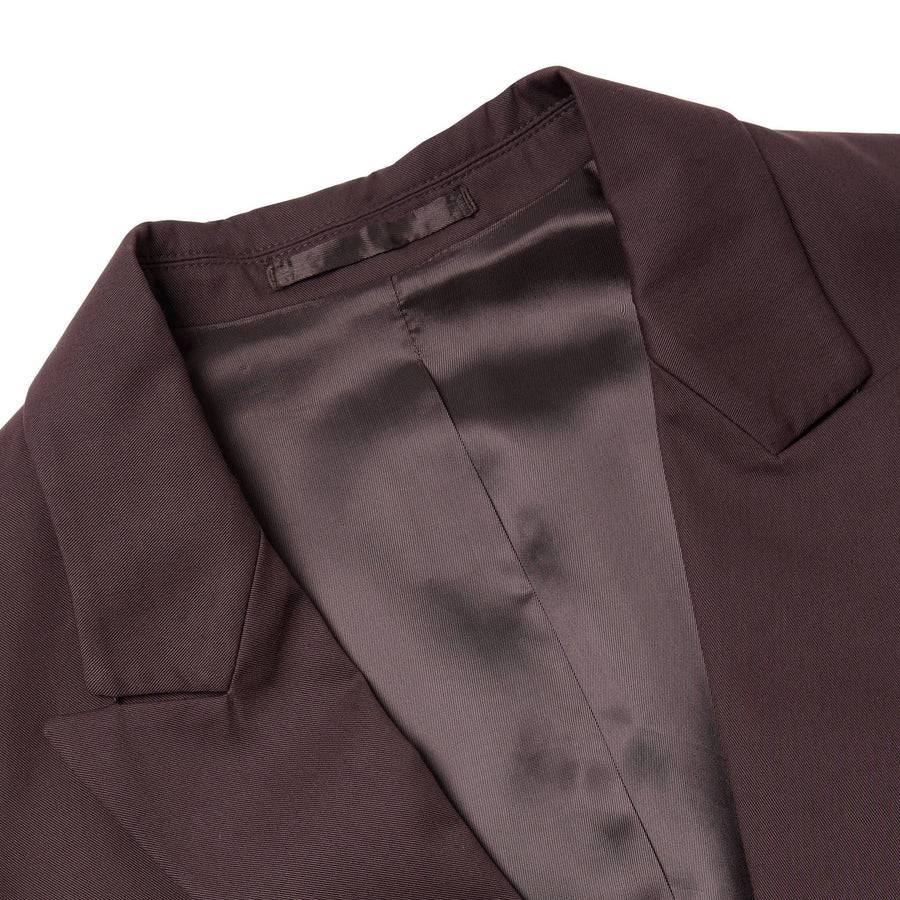 Paolo Pecora Blazer Monopetto in Cotone Fluido - Ebano Presa