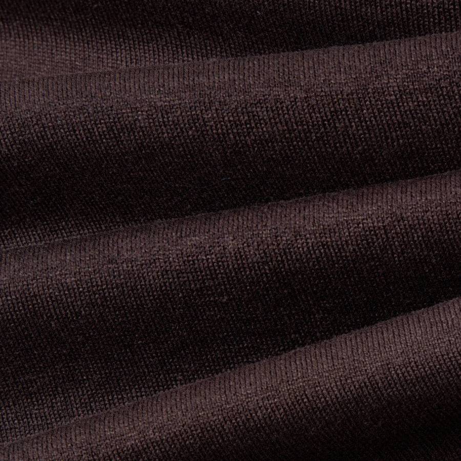 Paolo Pecora Polo in Seta Cotone Extrafine - Ebano Sconto