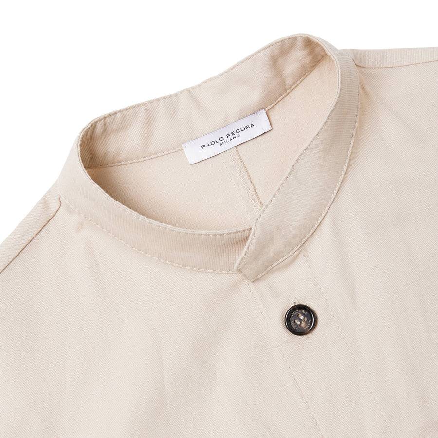 Paolo Pecora Overshirt Coreana - Sabbia Economico