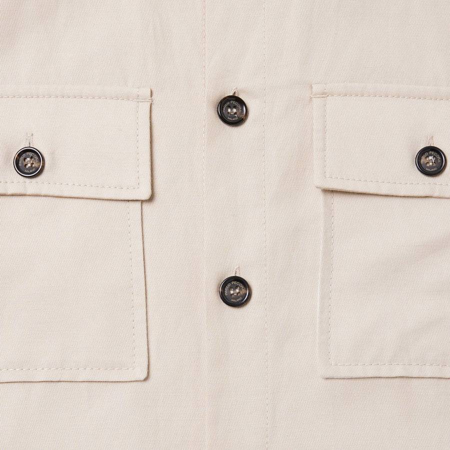 Paolo Pecora Overshirt Coreana - Sabbia Economico