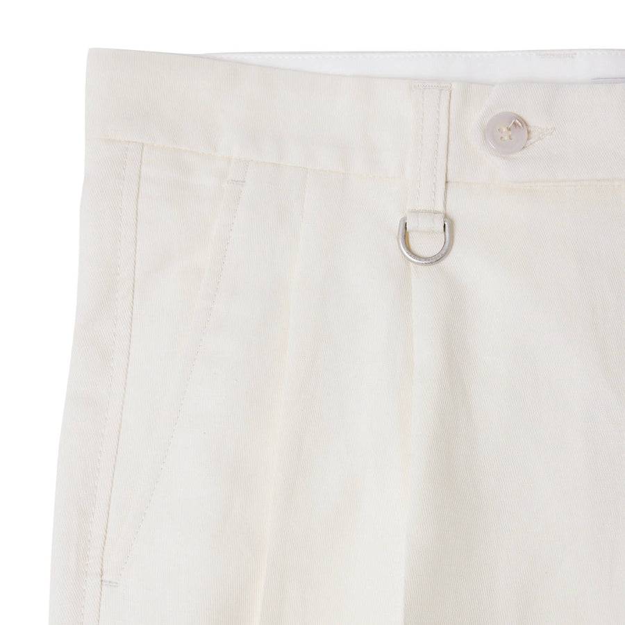 Paolo Pecora Bermuda Sartoriale in Tela di Cotone Lino - Bianco Online