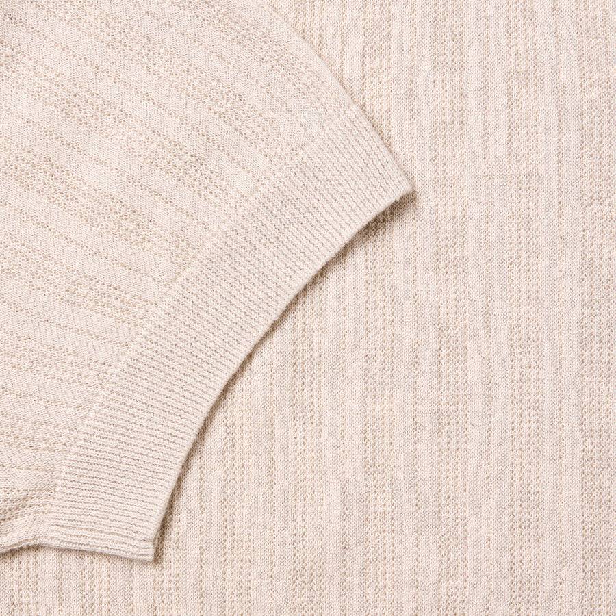 Paolo Pecora Maglia in Lino Cotone Extrafine - Sabbia Outlet