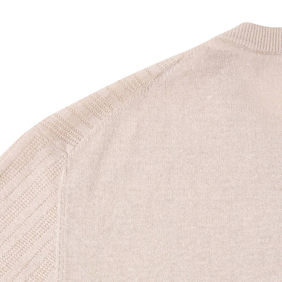 Paolo Pecora Maglia in Lino Cotone Extrafine - Sabbia Outlet