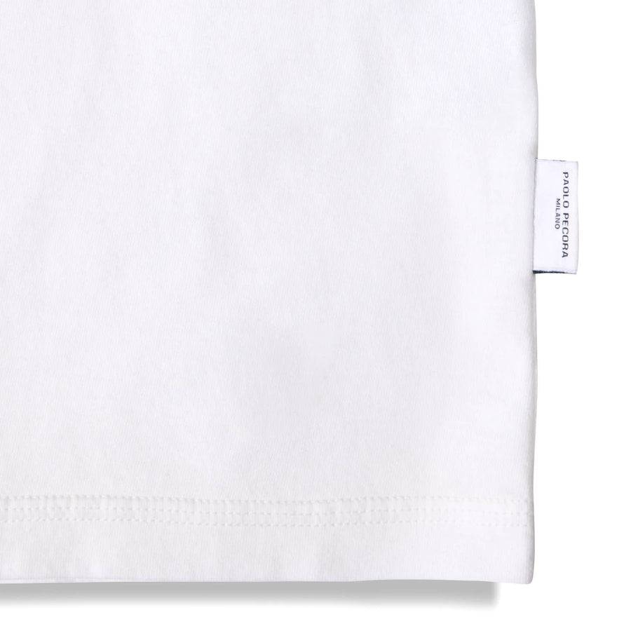 Paolo Pecora T-Shirt in Jersey Puro Cotone - Bianco Nuova