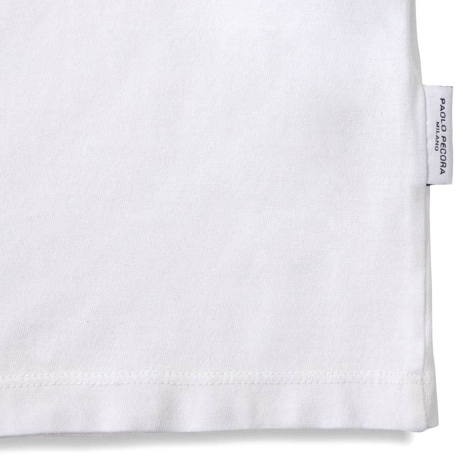 Paolo Pecora T-Shirt in Jersey Puro Cotone - Bianco Nuovo