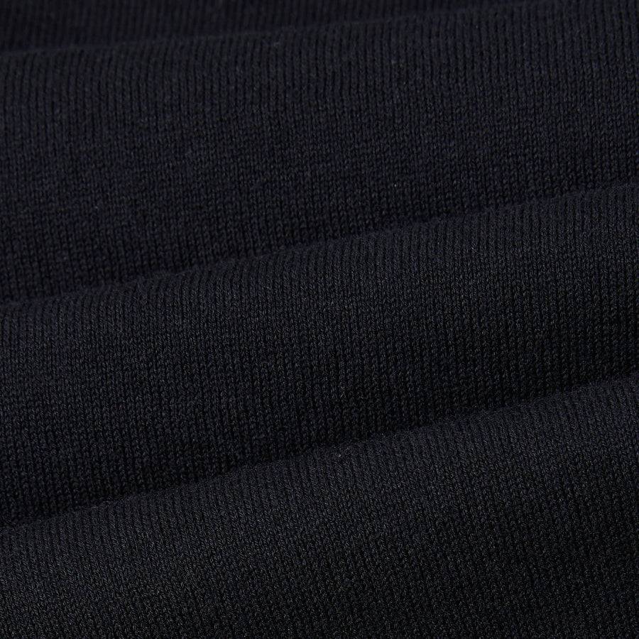 Paolo Pecora Maglia Girocollo in Cotone Extrafine - Nero con Dettagli Bianchi Convenienza