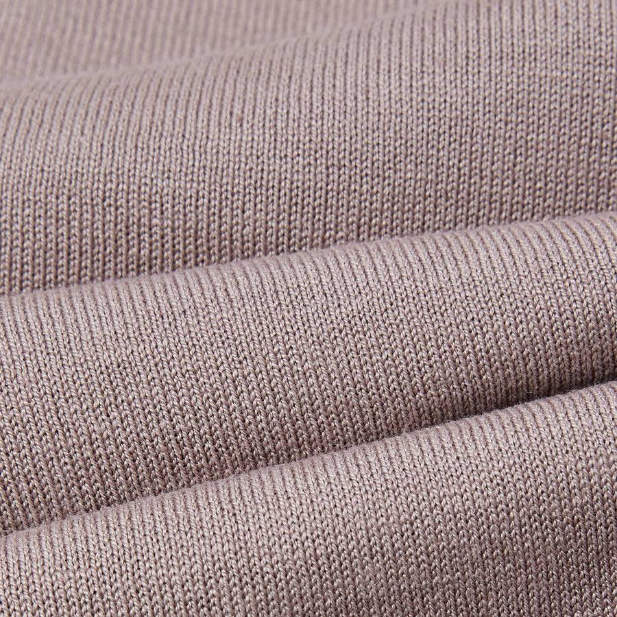 Paolo Pecora Cardigan Collo Giacca in Seta Cotone Extrafine - Tortora Economico