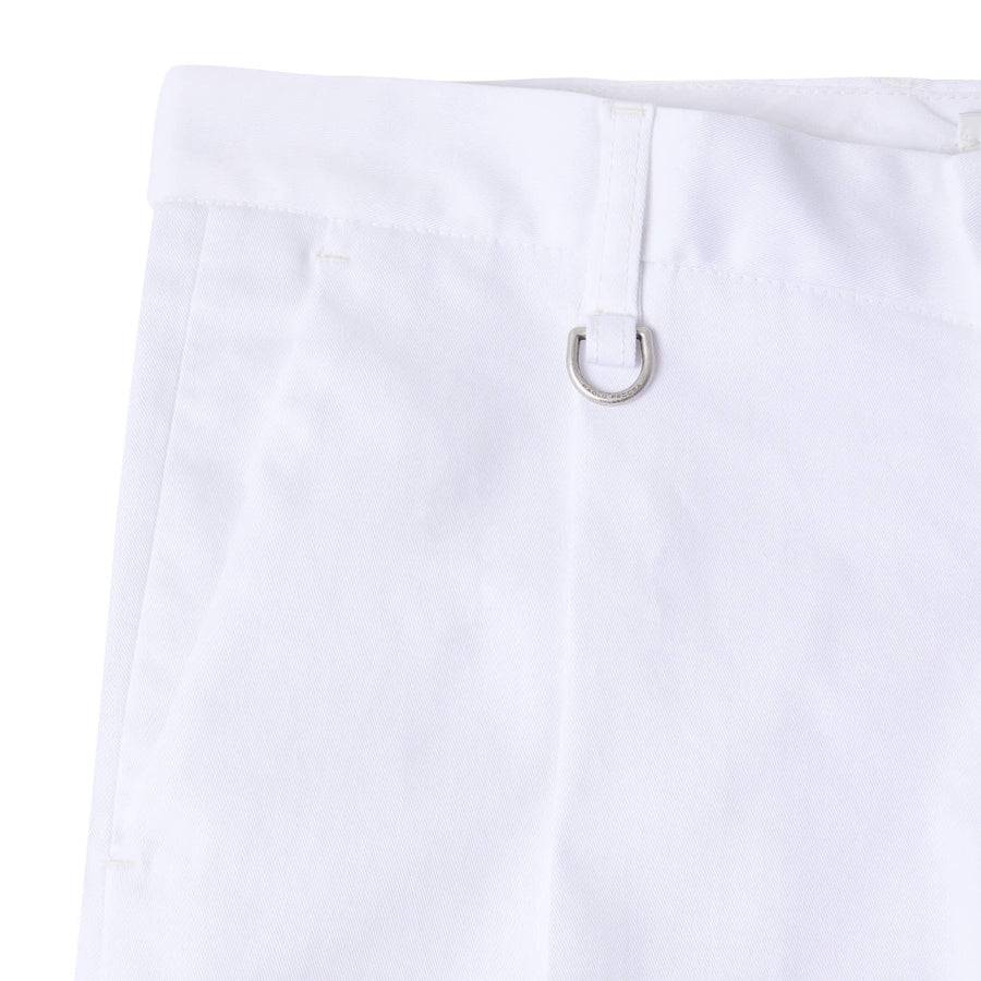 Paolo Pecora Chino Sartoriale in Gabardina di Cotone - Bianco Online