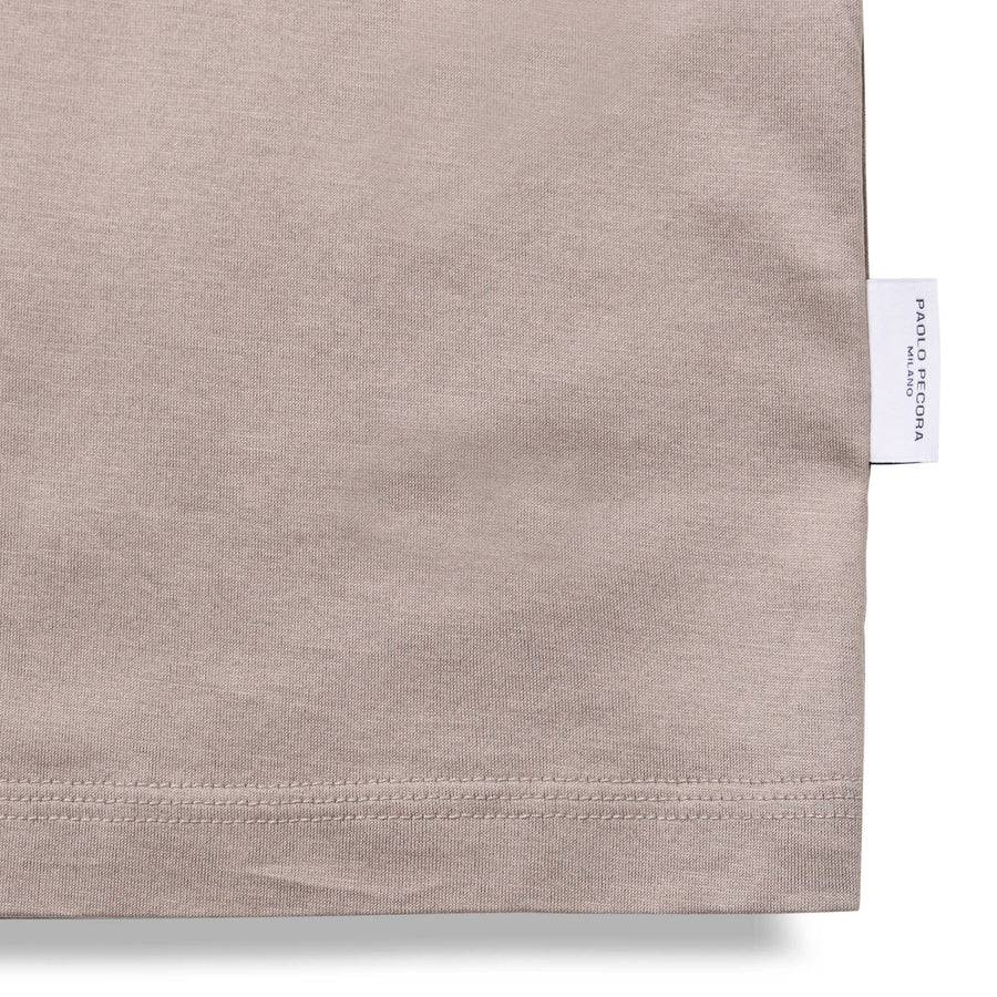 Paolo Pecora T-Shirt in Jersey Lucido - Tortora Outlet