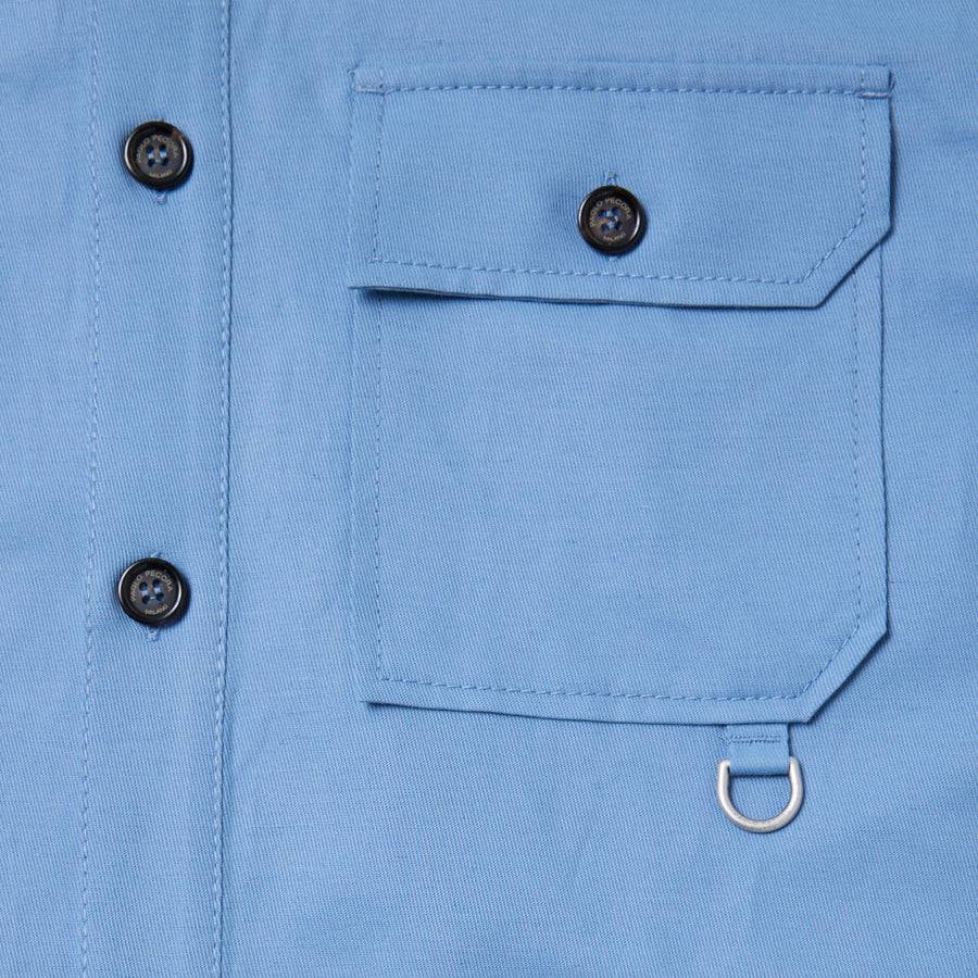 Paolo Pecora Overshirt Mezza Manica - Azzurro Polvere Negozio