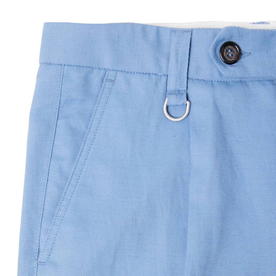 Paolo Pecora Chino in Tela di Cotone Lino - Azzurro Nuova