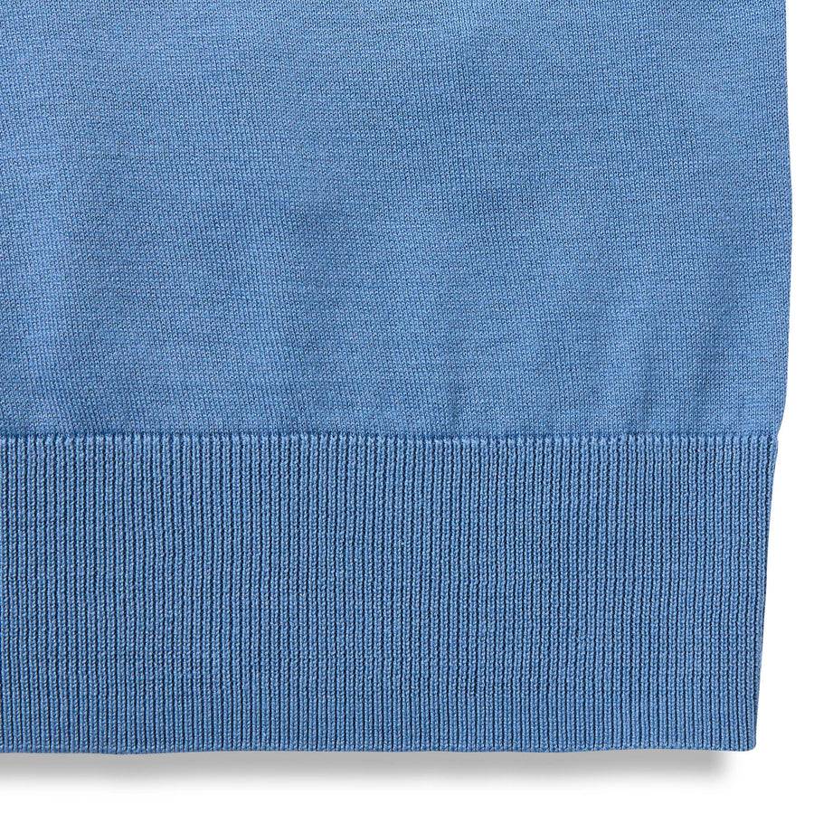 Paolo Pecora Polo in Seta Cotone Extrafine - Azzurro Polvere Italy
