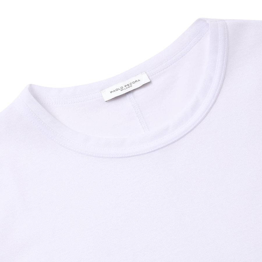 Paolo Pecora T-Shirt in Piquet Extrafine - Bianca 2025