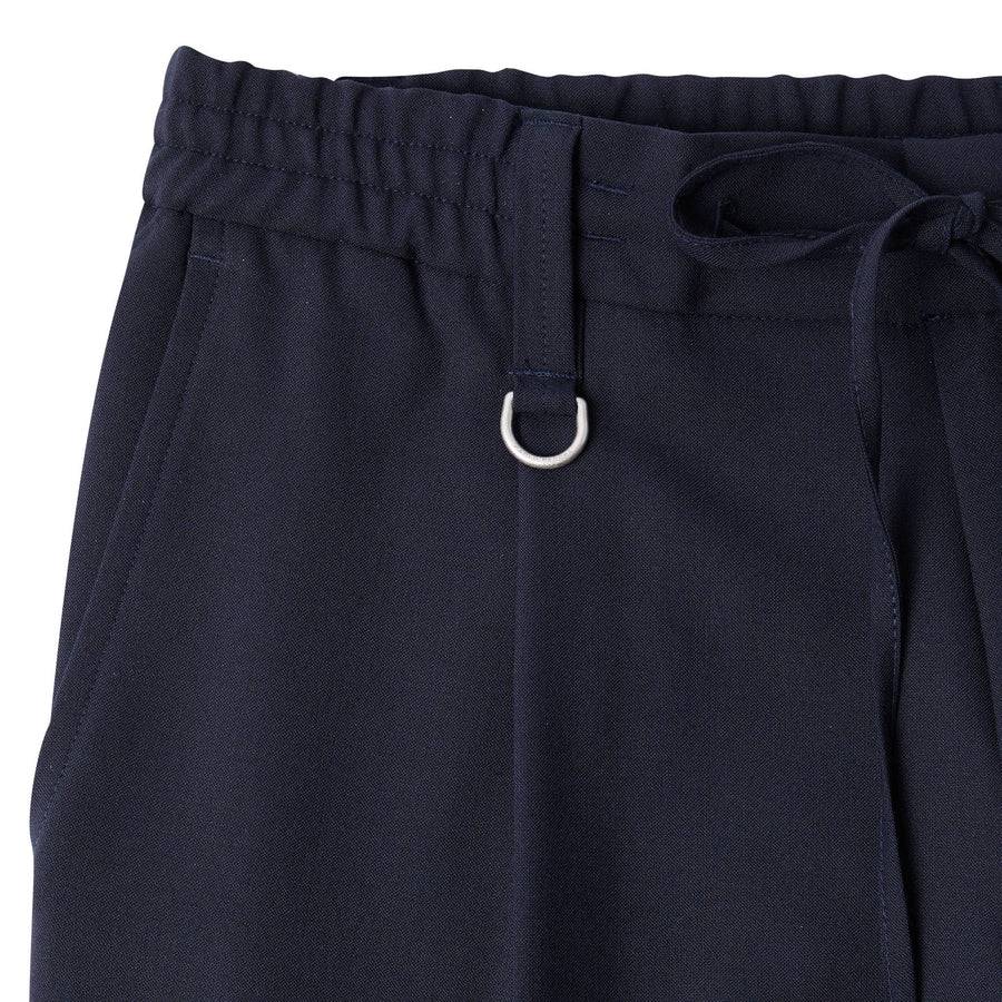 Paolo Pecora Pantaloni in Fresco Lana - Blu Navy Qualità