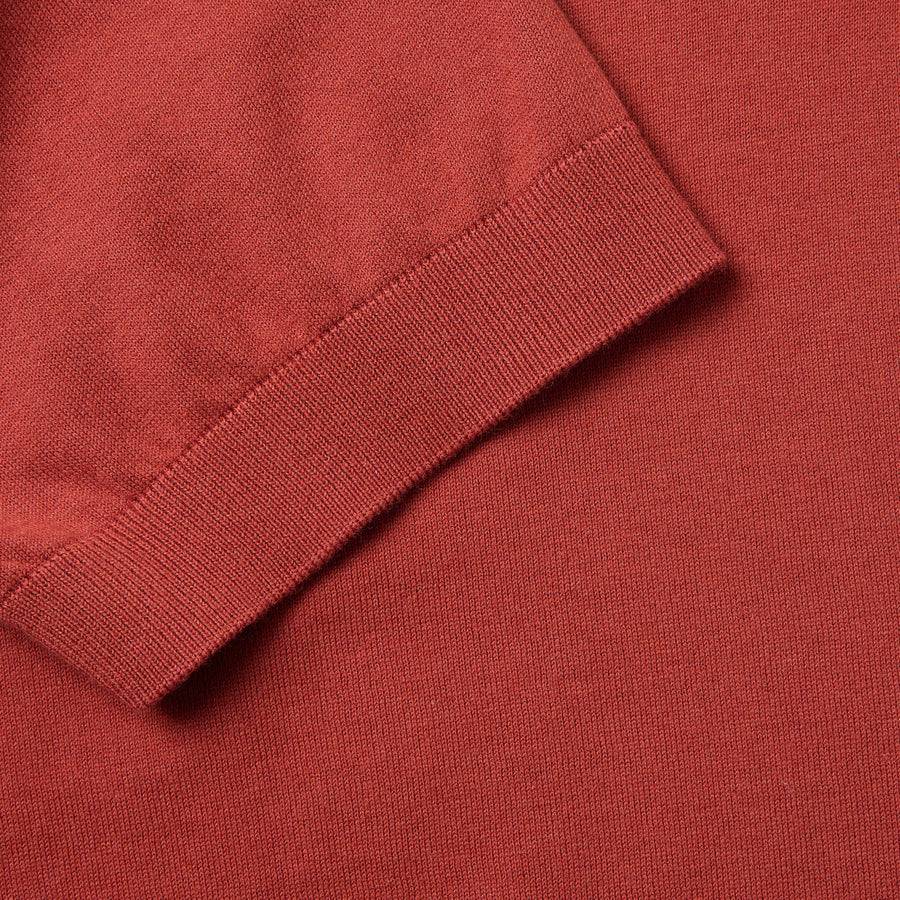 Paolo Pecora Polo Manica Corta in Puro Cotone Extrafine - Rosso Granata Vendita