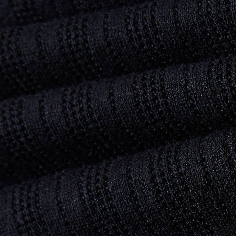 Paolo Pecora Maglia Manica Corta in Lino Cotone Extrafine - Nero Promozione