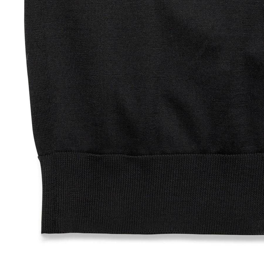 Paolo Pecora Polo in Maglia Nera di Seta Cotone Extrafine Qualità Garantita