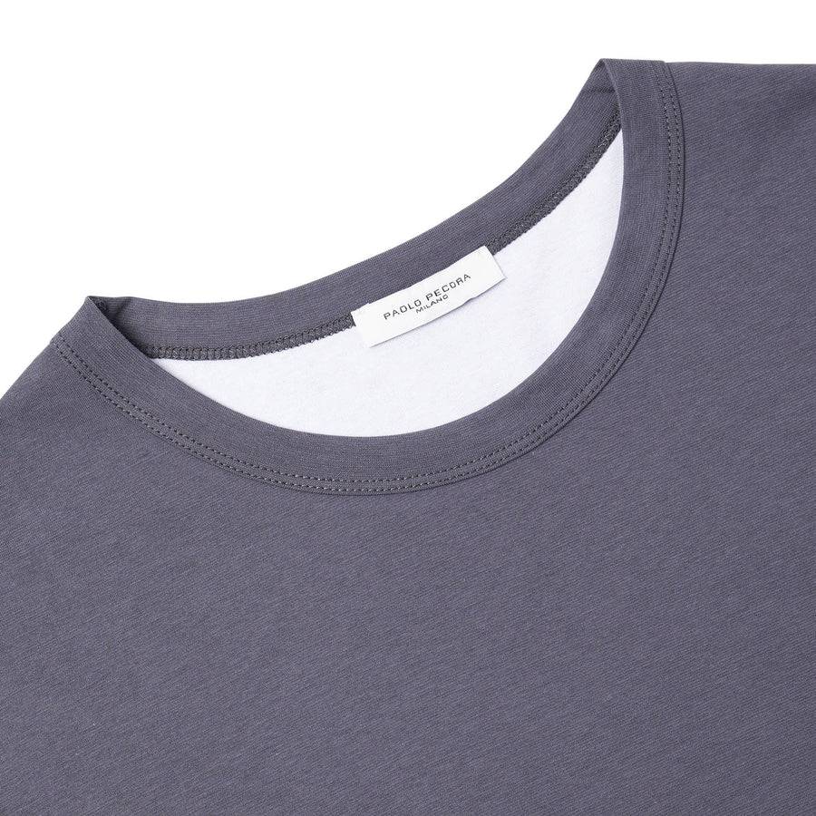 Paolo Pecora T-Shirt in Jersey Extrafine - Grigio Antracite Sottocosto