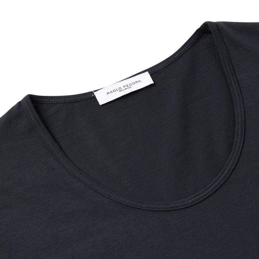 Paolo Pecora T-Shirt in Jersey Cotone - Nero Convenienza