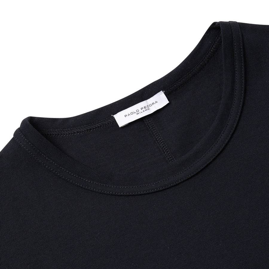 Paolo Pecora T-Shirt in Piquet Extrafine - Nera Novità