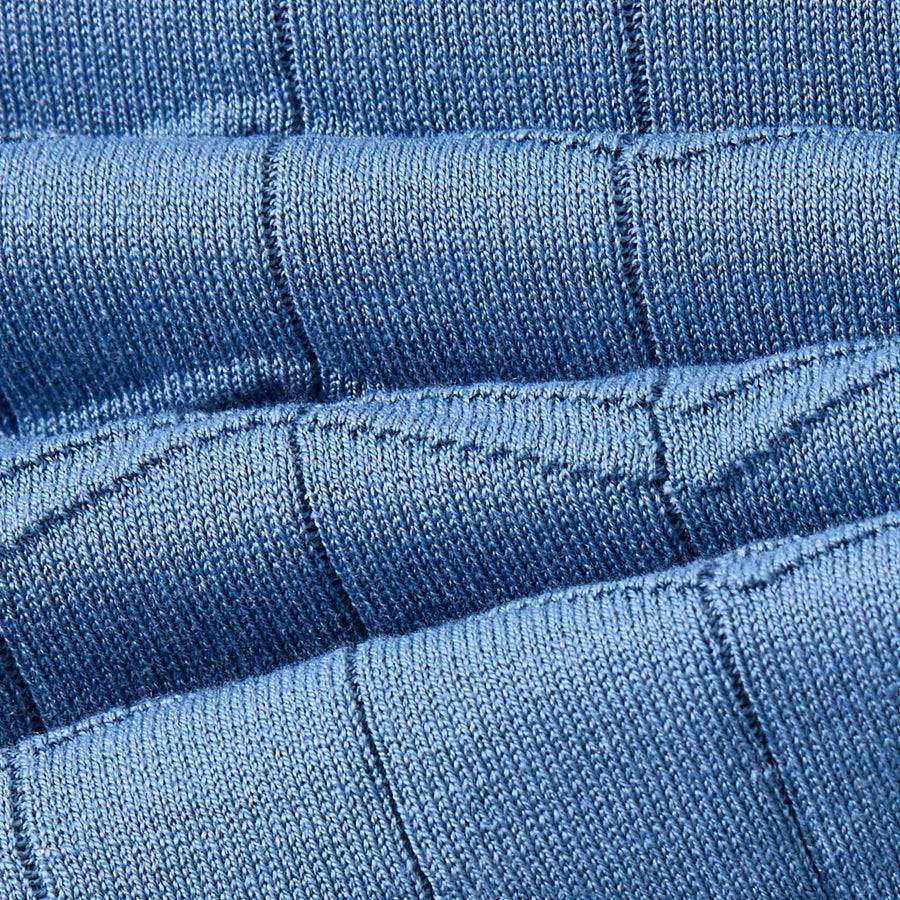 Paolo Pecora Maglia Chevron Seta Cotone- Azzurro Offerta
