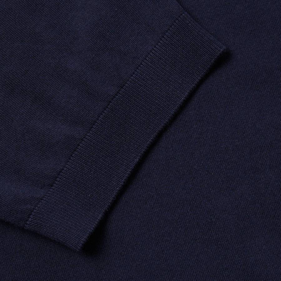 Paolo Pecora Maglia Girocollo in Puro Cotone Extrafine - Blu Navy Online
