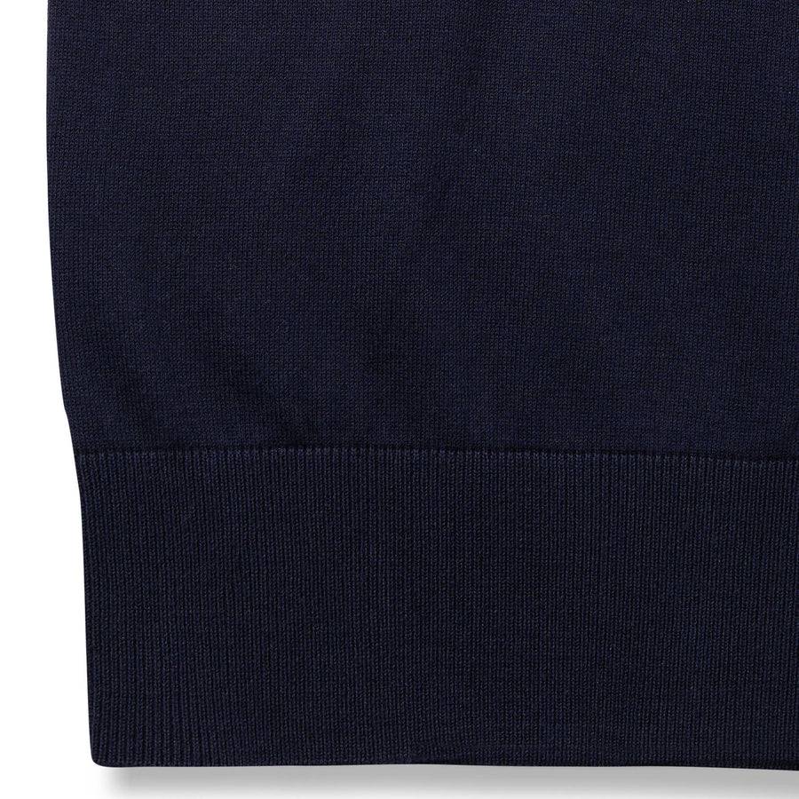Paolo Pecora Maglia Girocollo in Puro Cotone Extrafine - Blu Navy Online