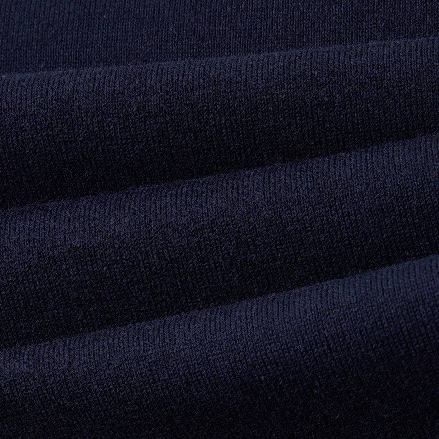 Paolo Pecora Maglia Girocollo in Puro Cotone Extrafine - Blu Navy Online