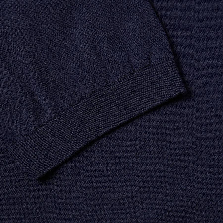 Paolo Pecora Polo Manica Corta in Cotone Extrafine - Blu Navy In Vendita