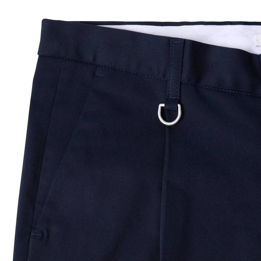 Paolo Pecora Chino Sartoriale in Gabardina di Cotone - Blu Navy Saldi