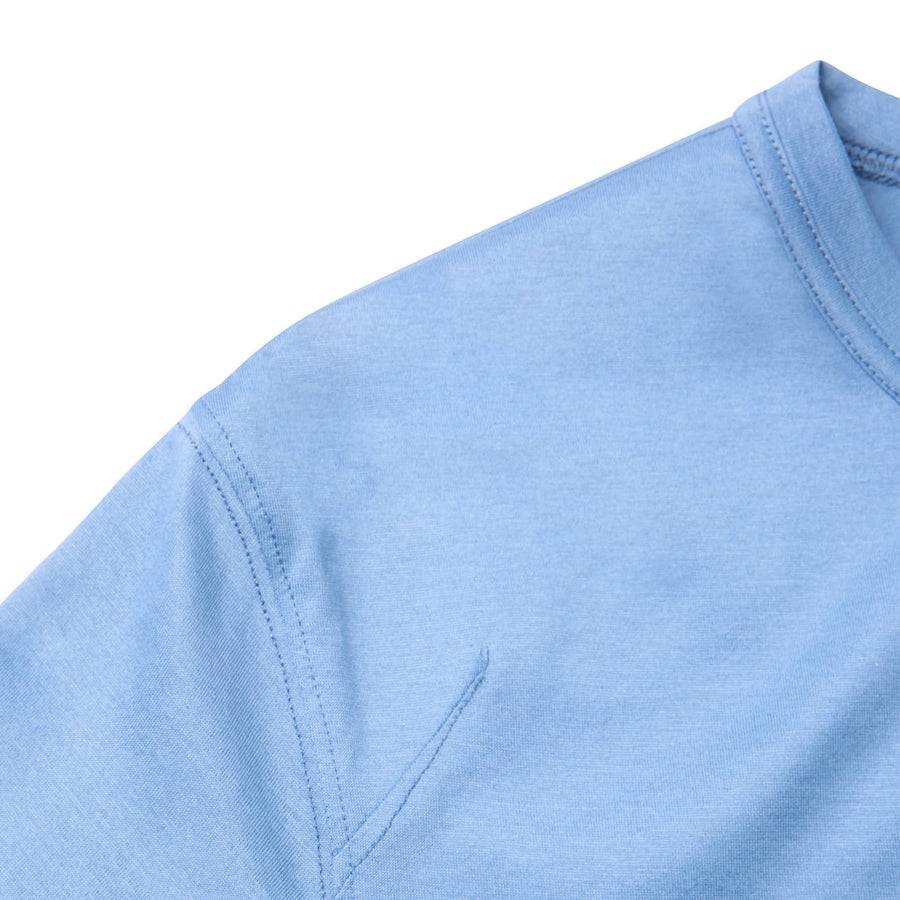 Paolo Pecora T-Shirt in Jersey Lucido - Azzurro Polvere Offerte