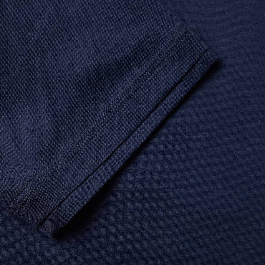 Paolo Pecora T-Shirt in Jersey Lucido - Blu Navy Vendita Calda