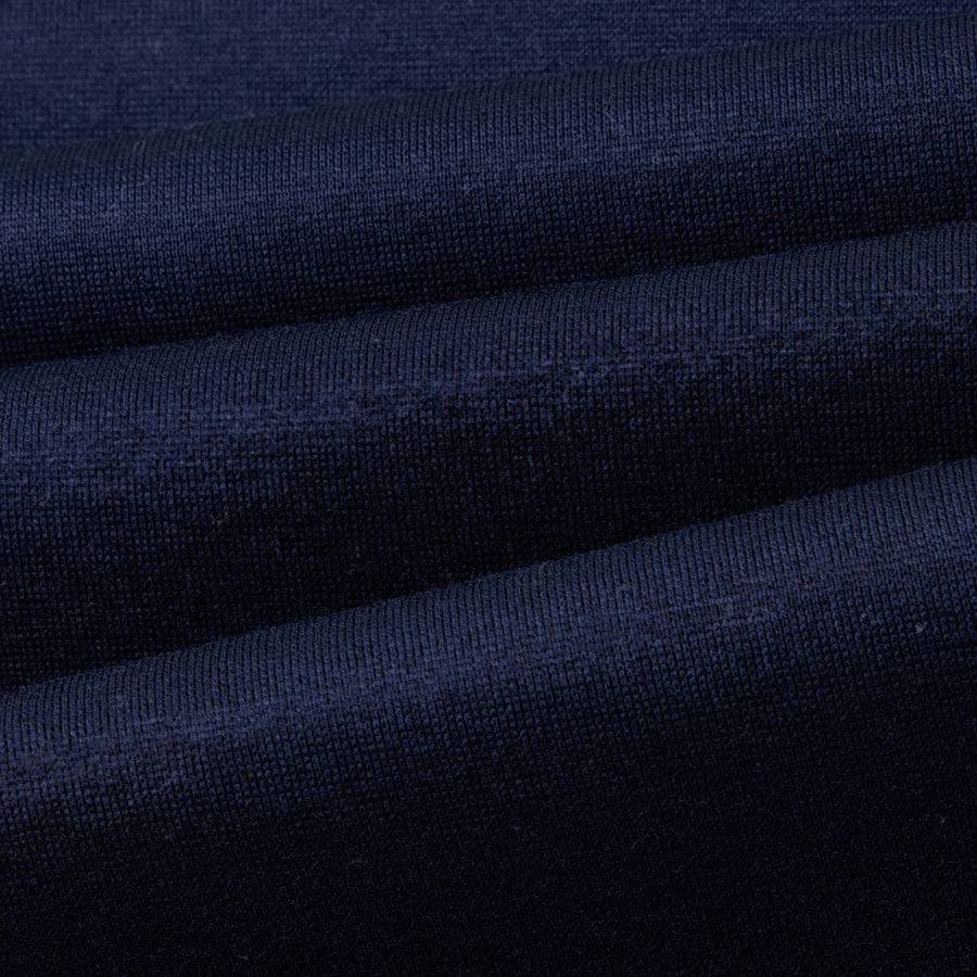 Paolo Pecora T-Shirt in Jersey Lucido - Blu Navy Vendita Calda
